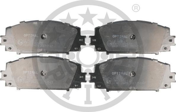 OPTIMAL 12403 - Гальмівні колодки, дискові гальма autozip.com.ua