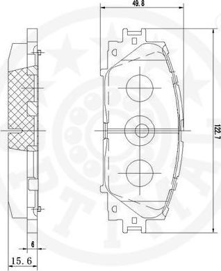 OPTIMAL 12403 - Гальмівні колодки, дискові гальма autozip.com.ua