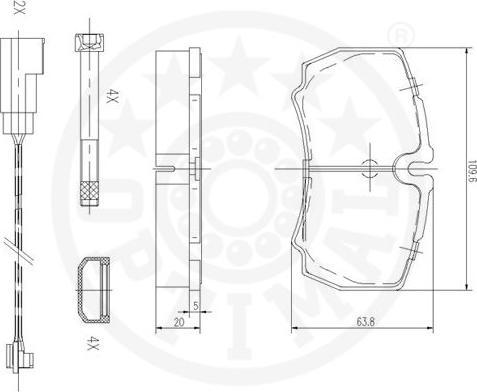 OPTIMAL 12418 - Гальмівні колодки, дискові гальма autozip.com.ua