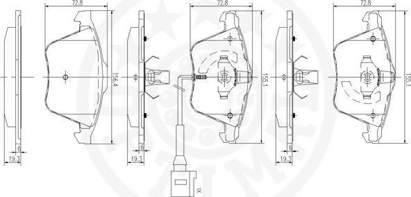 OPTIMAL 12532 - Гальмівні колодки, дискові гальма autozip.com.ua