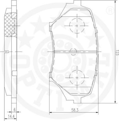 Optimal 12525 - Гальмівні колодки, дискові гальма autozip.com.ua