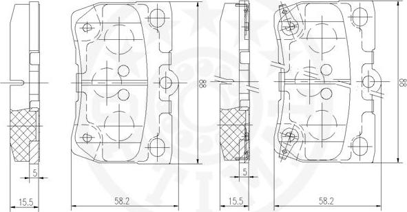 Optimal 12528 - Гальмівні колодки, дискові гальма autozip.com.ua