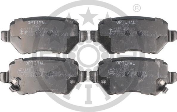 Optimal BP-12642 - Гальмівні колодки, дискові гальма autozip.com.ua