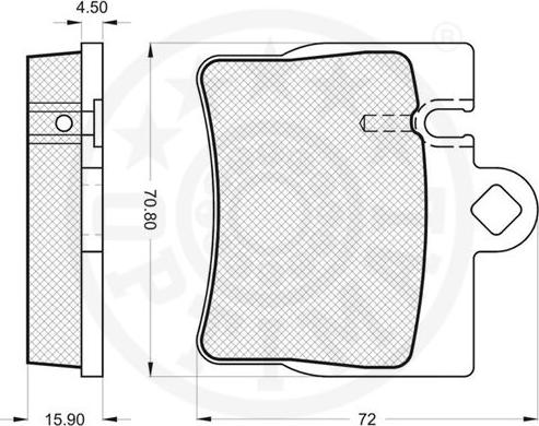 Optimal 12098 - Гальмівні колодки, дискові гальма autozip.com.ua