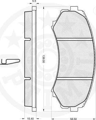 OPTIMAL 12086 - Гальмівні колодки, дискові гальма autozip.com.ua