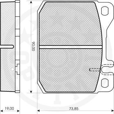 OPTIMAL 12031 - Гальмівні колодки, дискові гальма autozip.com.ua