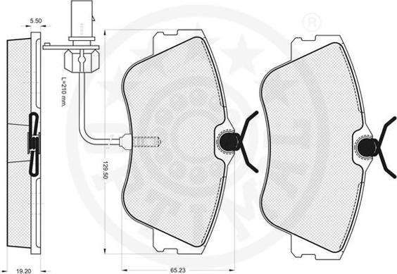 Optimal 12023 - Гальмівні колодки, дискові гальма autozip.com.ua