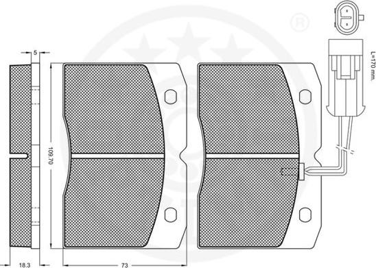 Optimal 12022 - Гальмівні колодки, дискові гальма autozip.com.ua