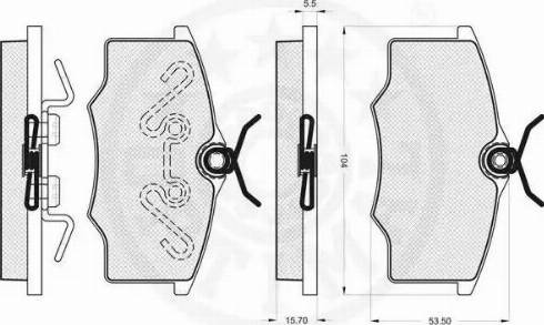 Optimal 12070 - Гальмівні колодки, дискові гальма autozip.com.ua