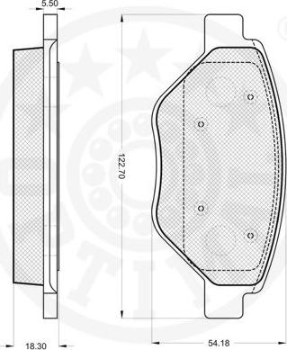 Optimal 12159 - Гальмівні колодки, дискові гальма autozip.com.ua