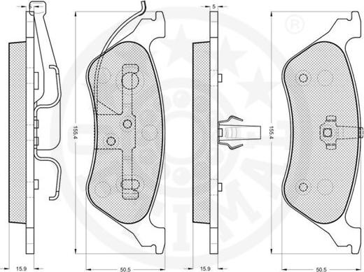 Optimal 12153 - Гальмівні колодки, дискові гальма autozip.com.ua