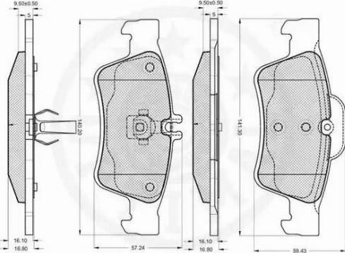 Optimal 12162 - Гальмівні колодки, дискові гальма autozip.com.ua