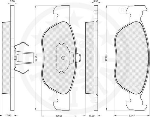 OPTIMAL 12180 - Гальмівні колодки, дискові гальма autozip.com.ua