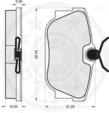 Optimal 12188 - Гальмівні колодки, дискові гальма autozip.com.ua