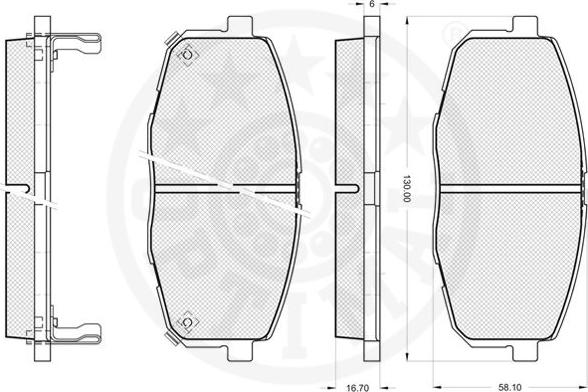Optimal 12135 - Гальмівні колодки, дискові гальма autozip.com.ua