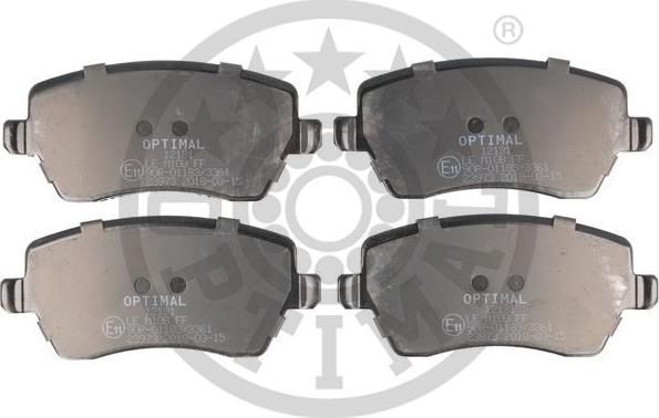 Optimal BP-12131 - Гальмівні колодки, дискові гальма autozip.com.ua