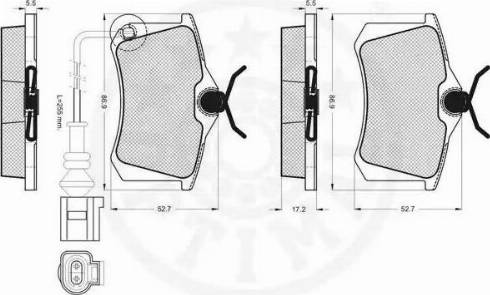 Optimal 12175 - Гальмівні колодки, дискові гальма autozip.com.ua