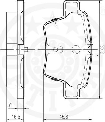 Optimal 12391 - Гальмівні колодки, дискові гальма autozip.com.ua