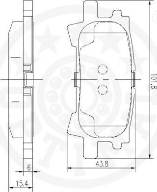 OPTIMAL 12308 - Гальмівні колодки, дискові гальма autozip.com.ua