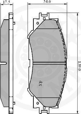 OPTIMAL 12310 - Гальмівні колодки, дискові гальма autozip.com.ua