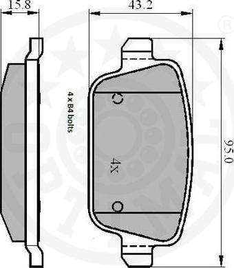 Optimal 12322 - Гальмівні колодки, дискові гальма autozip.com.ua