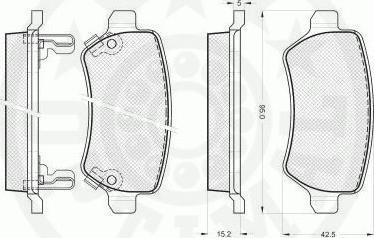 OPTIMAL 12264 - Гальмівні колодки, дискові гальма autozip.com.ua
