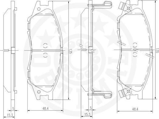 OPTIMAL 12266 - Гальмівні колодки, дискові гальма autozip.com.ua