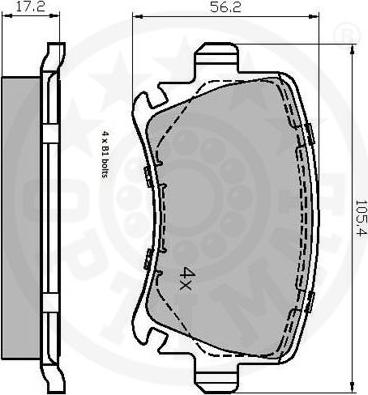 Optimal 12263 - Гальмівні колодки, дискові гальма autozip.com.ua