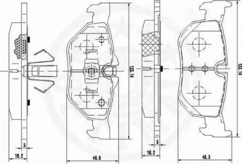 Optimal 12234 - Гальмівні колодки, дискові гальма autozip.com.ua