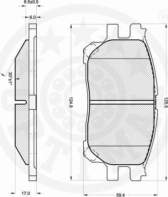OPTIMAL 12238 - Гальмівні колодки, дискові гальма autozip.com.ua