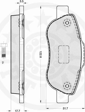 Optimal 12226 - Гальмівні колодки, дискові гальма autozip.com.ua