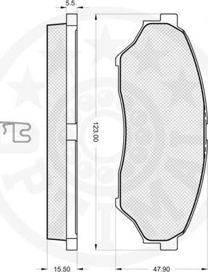 OPTIMAL 84501 - Гальмівні колодки, дискові гальма autozip.com.ua