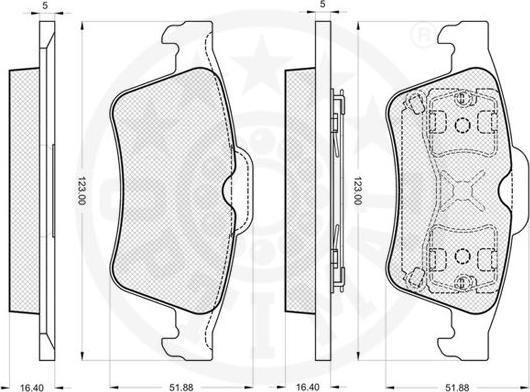 OPTIMAL 84200 - Гальмівні колодки, дискові гальма autozip.com.ua