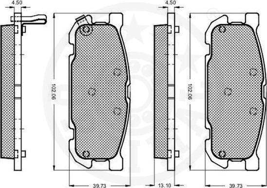 Optimal 85302 - Гальмівні колодки, дискові гальма autozip.com.ua