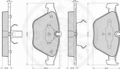 Optimal 85700 - Гальмівні колодки, дискові гальма autozip.com.ua