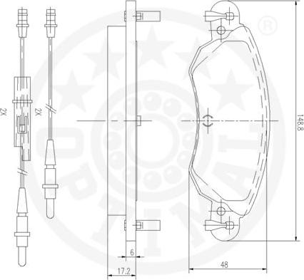 Optimal 82904 - Гальмівні колодки, дискові гальма autozip.com.ua