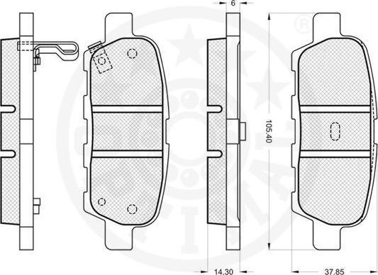 OPTIMAL 87601 - Гальмівні колодки, дискові гальма autozip.com.ua
