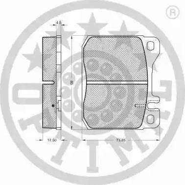 Optimal 2301 - Гальмівні колодки, дискові гальма autozip.com.ua