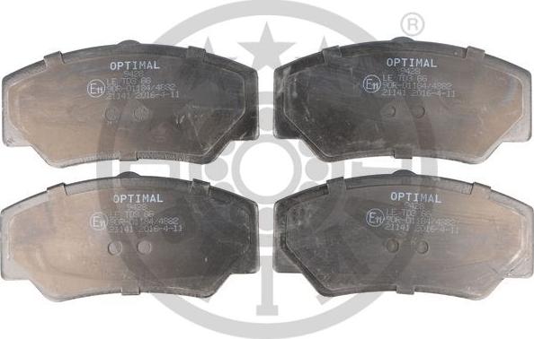 Optimal BP-09428 - Гальмівні колодки, дискові гальма autozip.com.ua