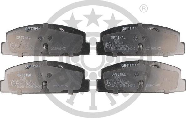 Optimal BP-09560 - Гальмівні колодки, дискові гальма autozip.com.ua