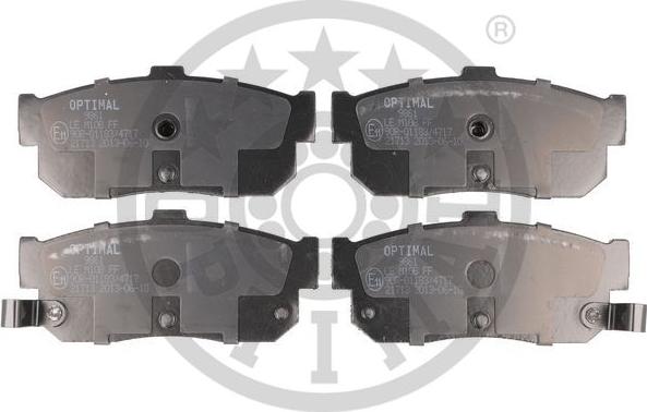 Optimal BP-09861 - Гальмівні колодки, дискові гальма autozip.com.ua