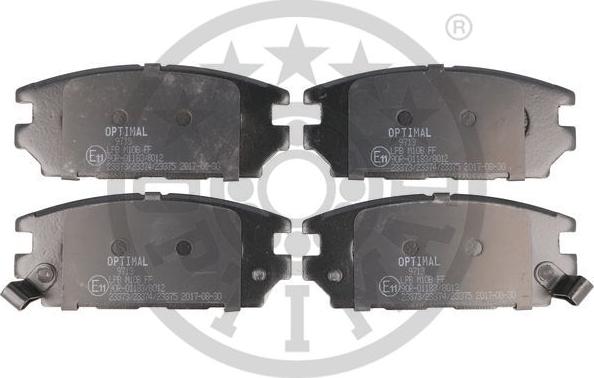 Optimal BP-09713 - Гальмівні колодки, дискові гальма autozip.com.ua