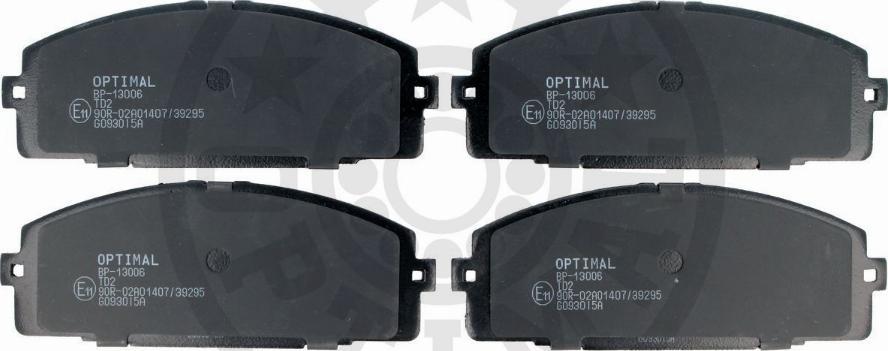 OPTIMAL BP-13006 - Гальмівні колодки, дискові гальма autozip.com.ua