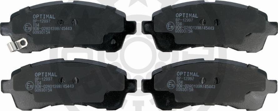 Optimal BP-12997 - Гальмівні колодки, дискові гальма autozip.com.ua