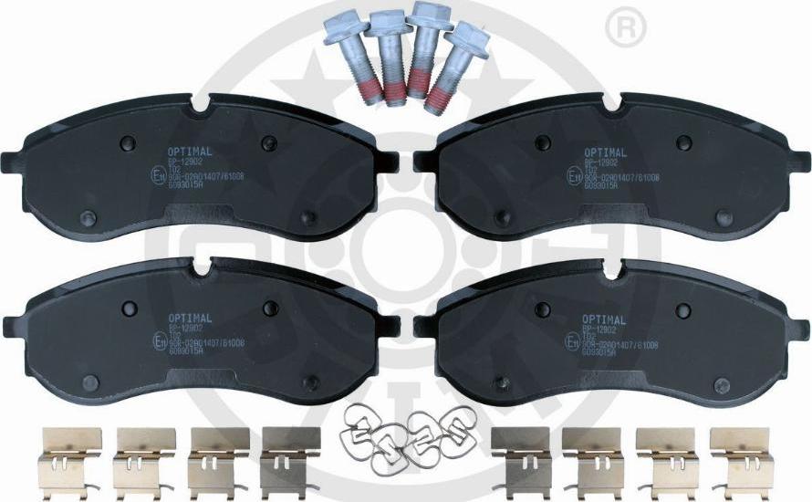 OPTIMAL BP-12902 - Гальмівні колодки, дискові гальма autozip.com.ua