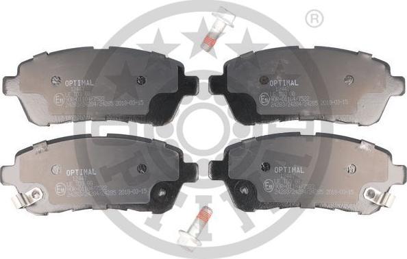 OPTIMAL BP-12447 - Гальмівні колодки, дискові гальма autozip.com.ua