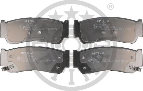 Optimal BP-12451 - Гальмівні колодки, дискові гальма autozip.com.ua