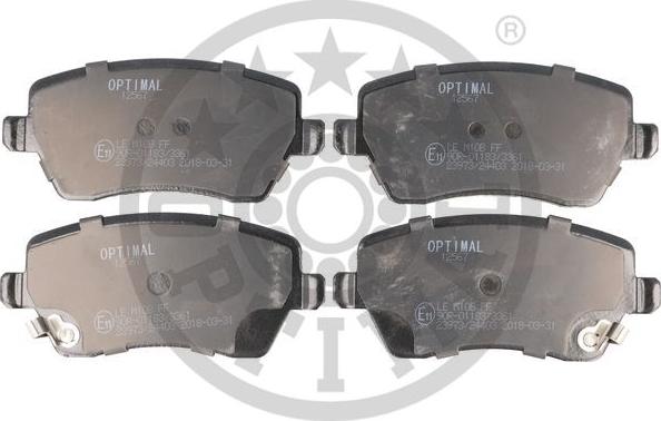 Optimal BP-12567 - Гальмівні колодки, дискові гальма autozip.com.ua