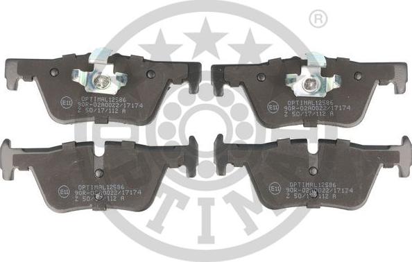 Optimal BP-12586 - Гальмівні колодки, дискові гальма autozip.com.ua