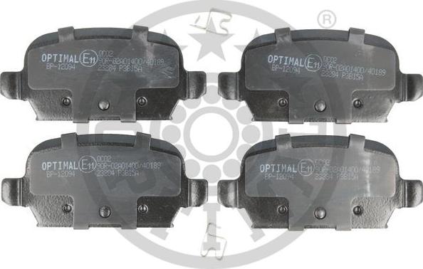 Optimal BP-12094 - Гальмівні колодки, дискові гальма autozip.com.ua